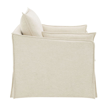 Shane - Chair With 2 Pillows - Beige Linen