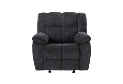 U6000 - 3 Piece Living Room Set (Reclining Sofa / Console Reclining Loveseat / Recliner) - Black