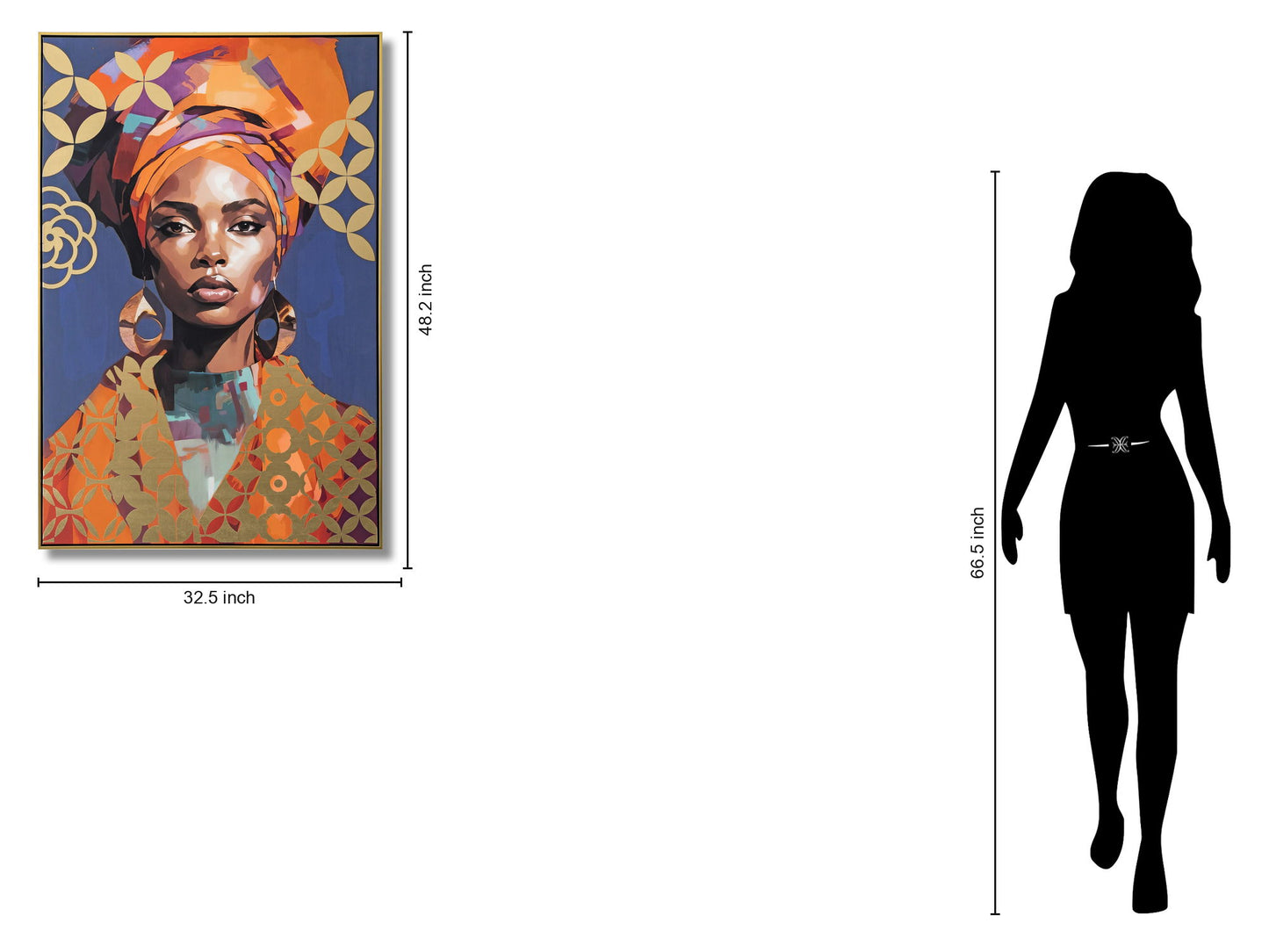 Radiant Aura Elegance - 33" x 48" Framed Wall Art