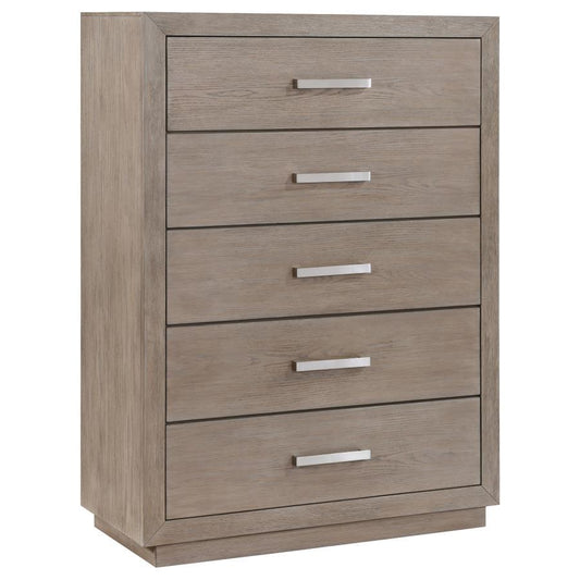 Kenora - 5-Drawer Bedroom Chest - Barley Brown