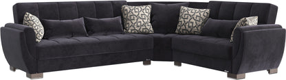 Ottomanson Armada Air - Upholstered Convertible Sectional With Storage - Microfiber