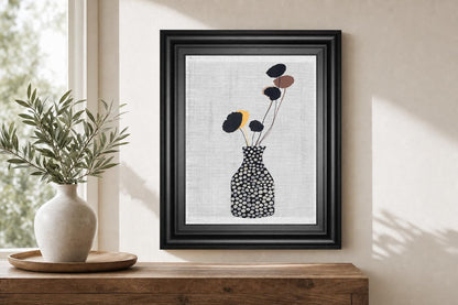 22x26 Decorated Vase with Plant II By Melissa Wang - Gray