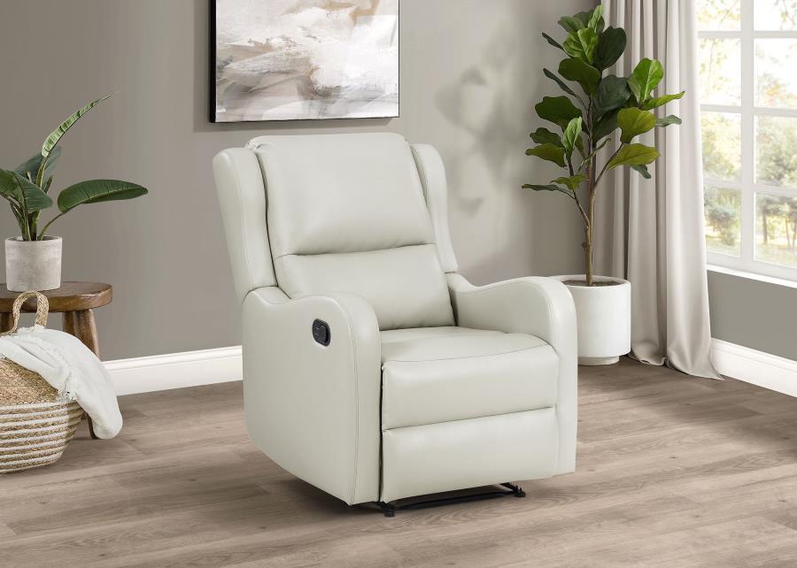 Kelsey - Upholstered English Arm Recliner Chair - Ivory