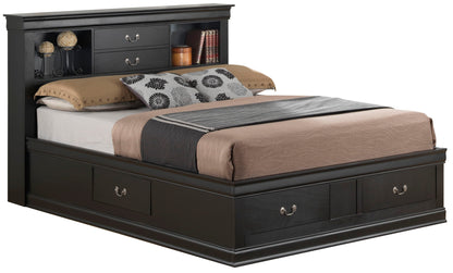 Glory Furniture - Louis Phillipe - Bookcase Storage Bed