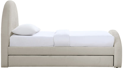 Andaz - Chenille Fabric Upholstered Trundle Bed