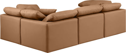 Indulge - Faux Leather 4 Piece Modular Corner Sectional