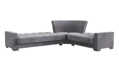 Ottomanson Armada - Upholstered Convertible Sectional With Storage - Microfiber