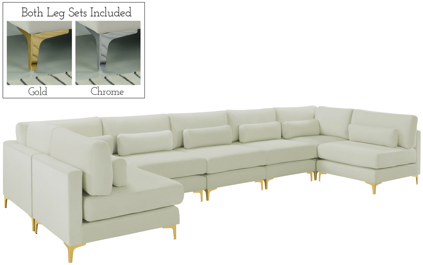 Julia - Modular Sectional 7 Piece - Cream