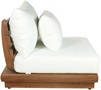 Mirella - Water Resistant Fabric Upholstered Outdoor Patio Modular Armless Chair