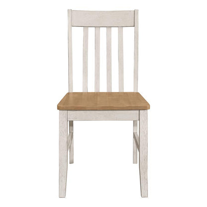 Kirby - Slat Back Side Chair (Set of 2) - Natural And Rustic Off White