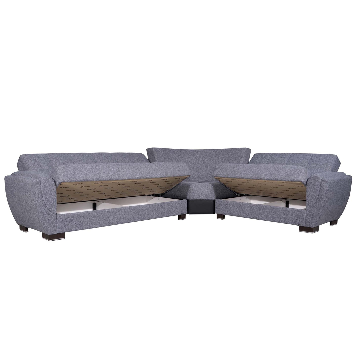 Ottomanson Armada Air - Upholstered Convertible Sectional With Storage - Polyester