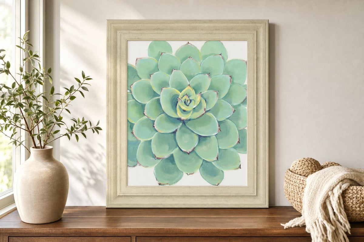 22x26 Pastel Succulent III By Tim OToole - Green