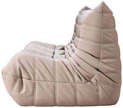 Relax - Vegan Leather 77.75" Upholstered Sofa - Tan