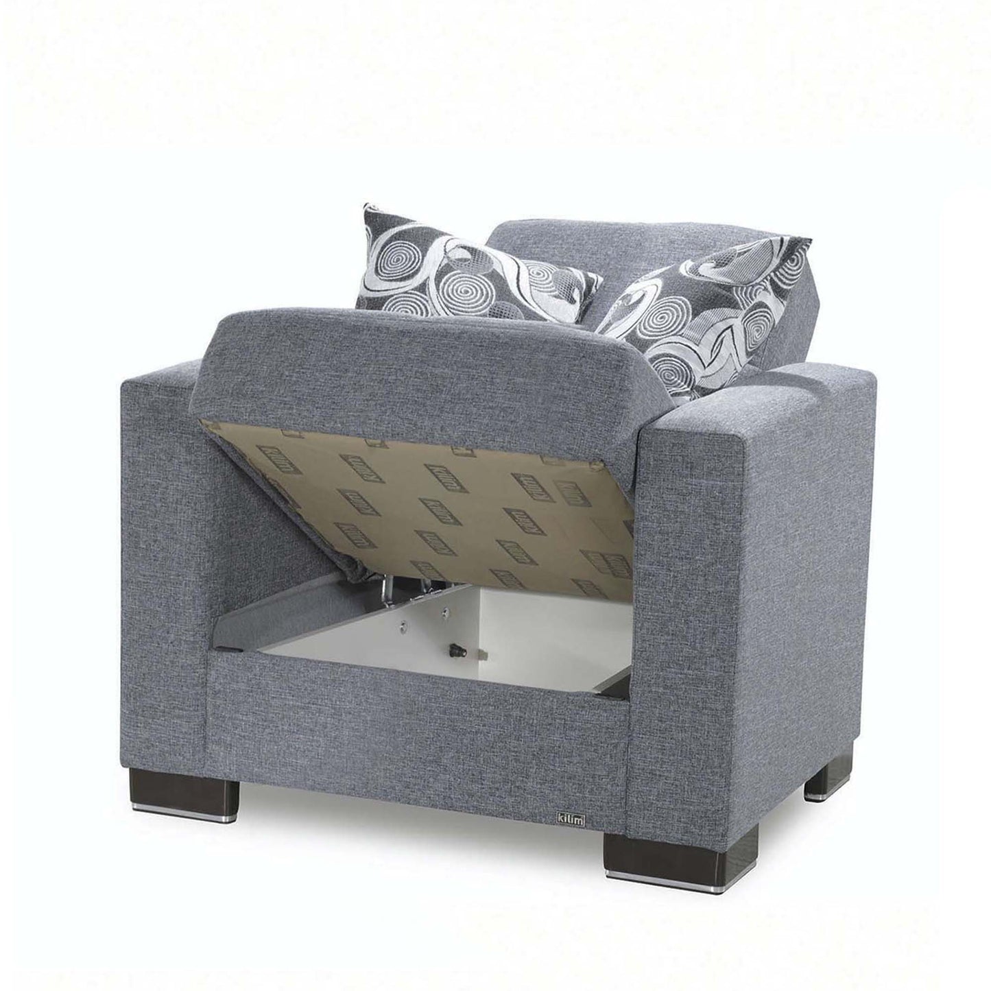 Ottomanson Armada - Upholstered Convertible Armchair With Storage - Polyester