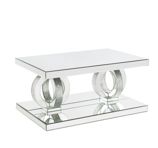 Ornat - Coffee Table - Mirrored & Faux Diamonds