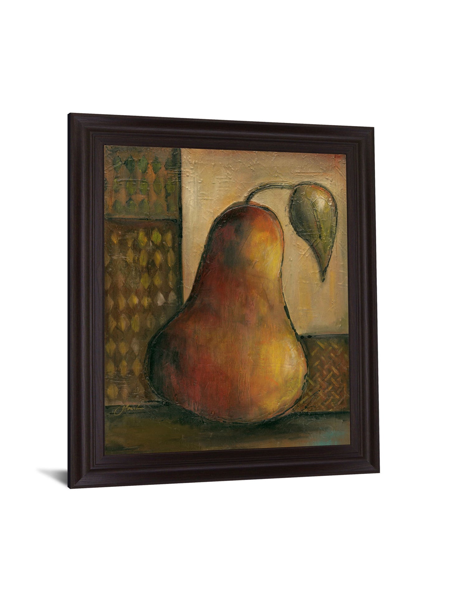 Rustic Golden Pear - 28" x 34" Framed Wall Art