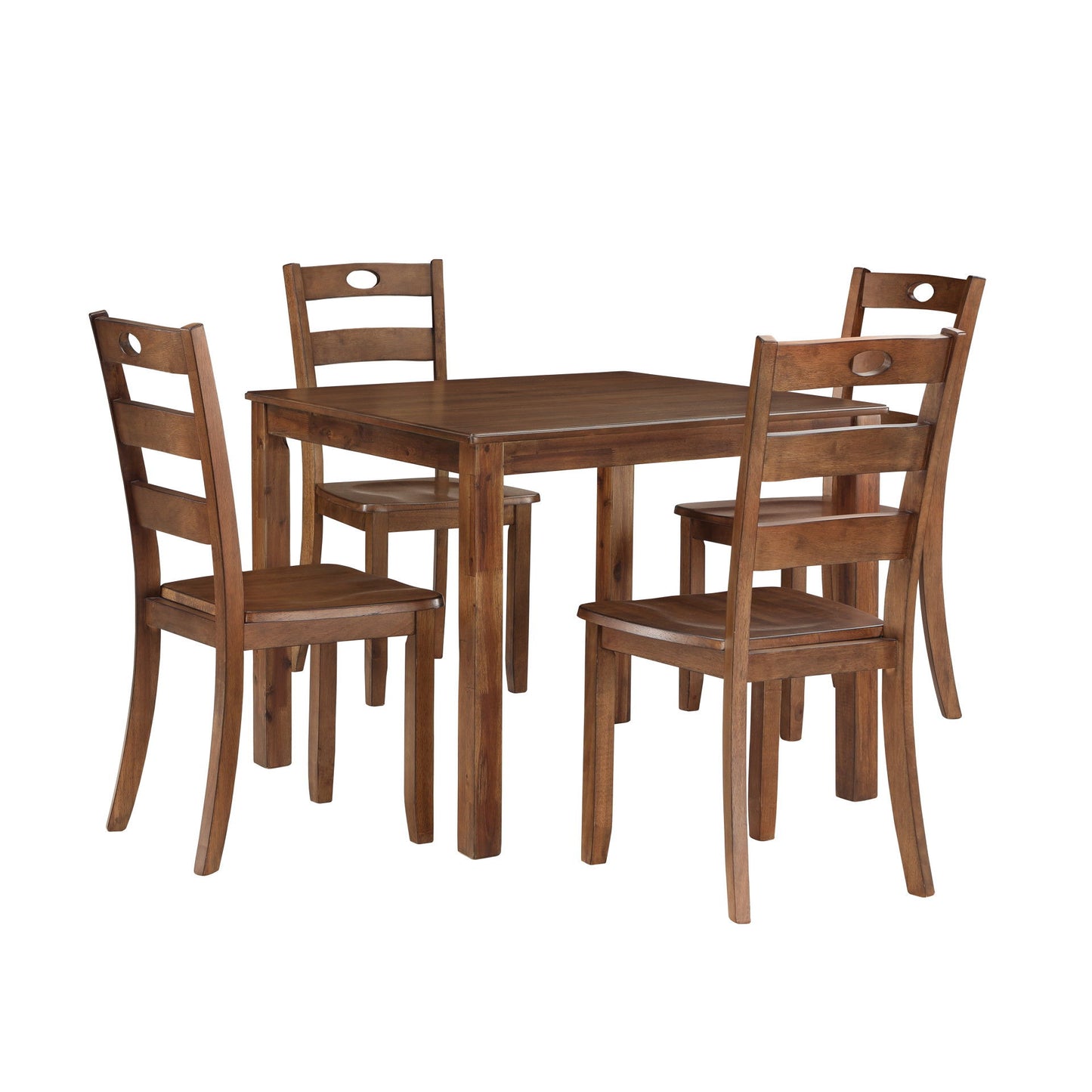 Salem - 5 Piece Dining Set (Table & 4 Chairs) - Tobacco