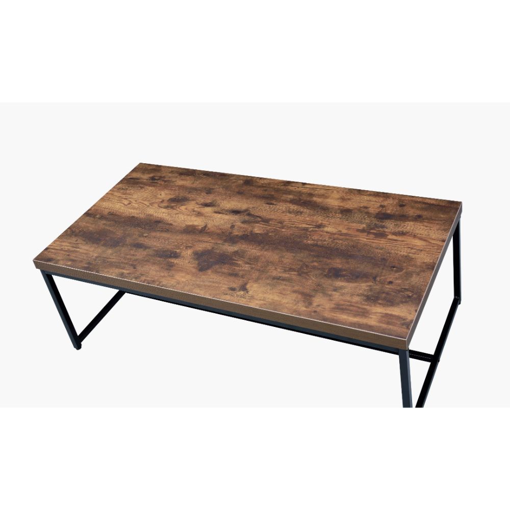 Bob - Coffee Table - Weathered Oak & Black