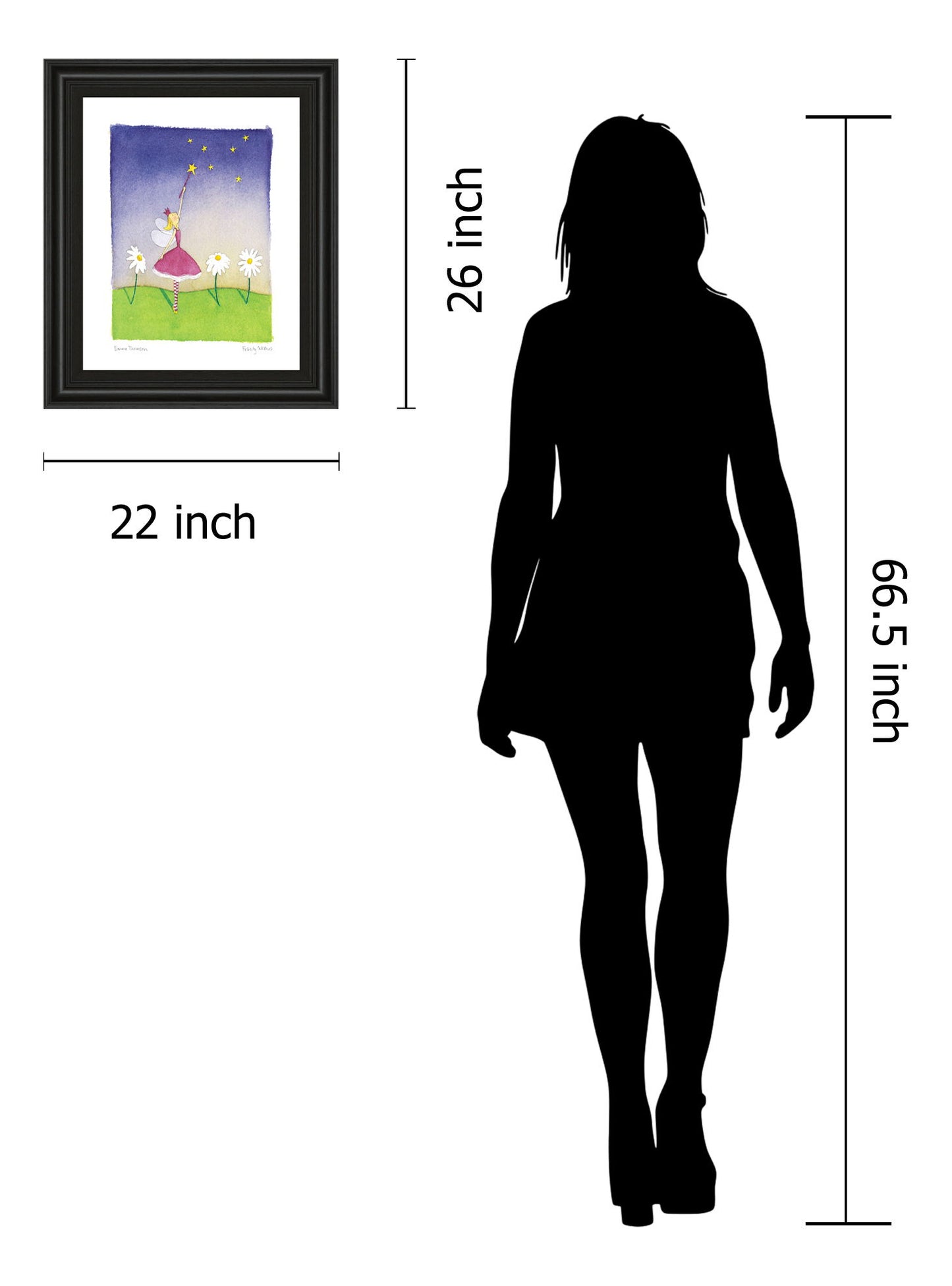 Felicity Wishes I By Emma Thomson - Framed Print Wall Art - Pink