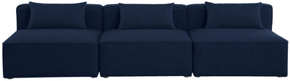 Cube - Linen Modular 3 Seat Armless Sofa