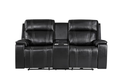 U8880 - Power Reclining Sofa / Power Console Reclining Loveseat / Power Recliner - Black