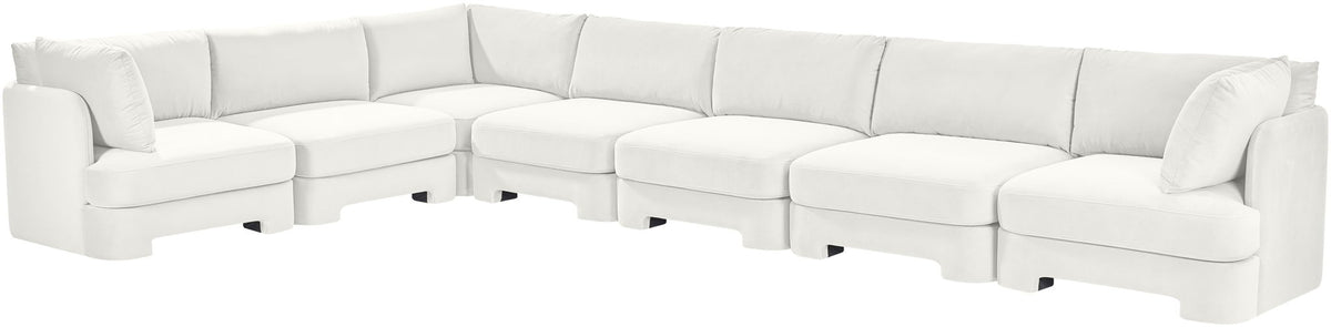 Hammond - Velvet Performance Fabric Upholstered 7 Piece Sectional