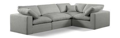 Comfy - 4 Piece Linen Fabric Modular Sectional