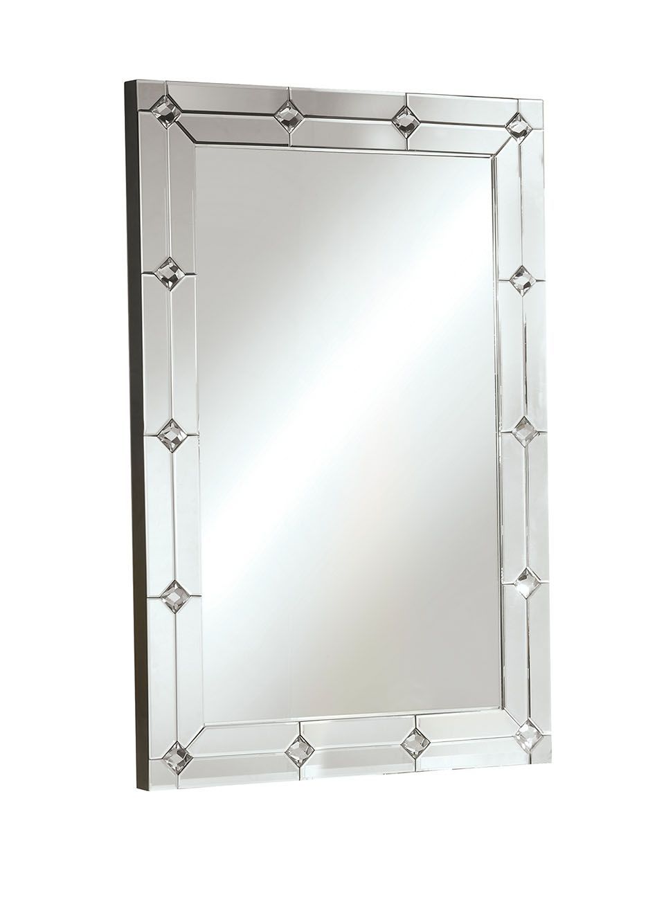 Hessa - Accent Mirror - Mirrored & Faux Rhinestones