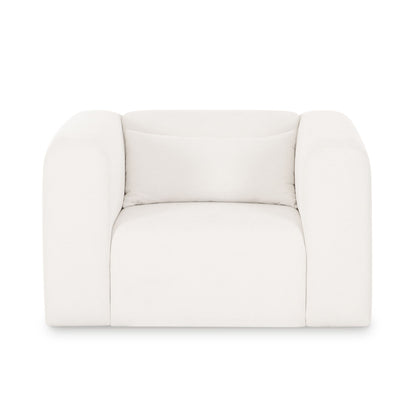 Tarra - Chenille Armchair - Cream