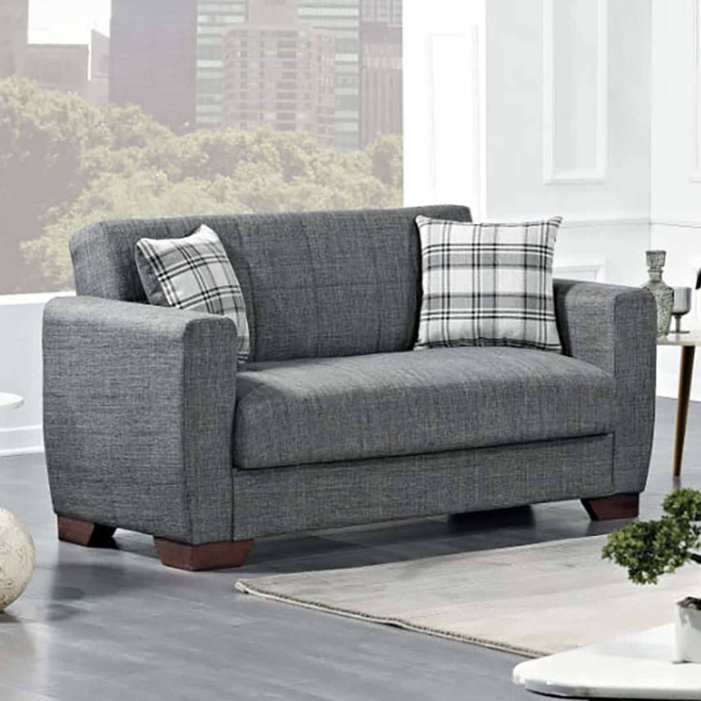 Ottomanson Barato - Upholstered Convertible Loveseat With Storage