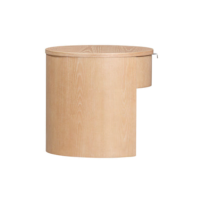 Marlow - Wood Round Nightstand