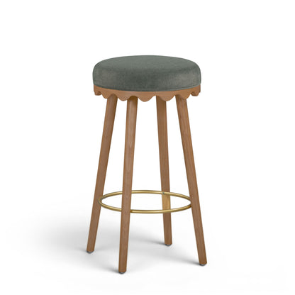 Oodle - Performance Vegan Mohair Light Walnut Stool
