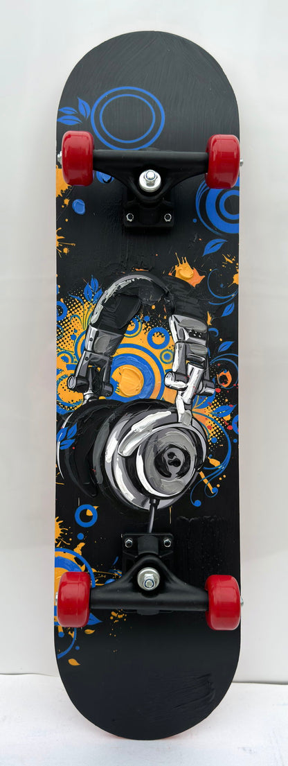 Skateboard - Head Phones - Black