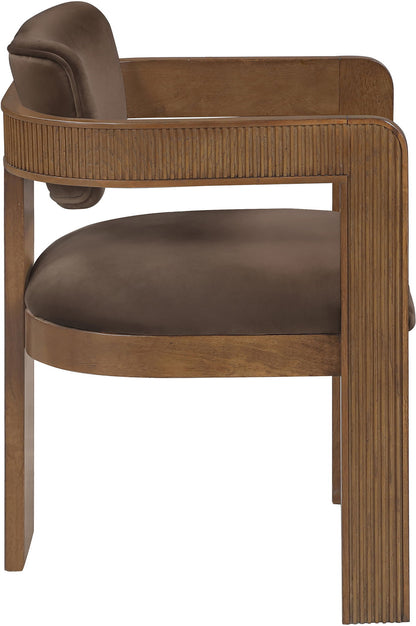 Sacha - Velvet Dining Chair With Brown Base (Set of 2)
