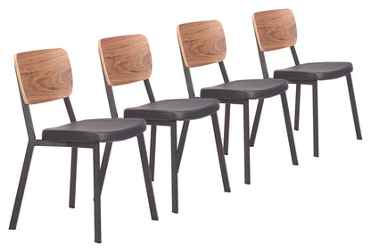 Ardenne - Dining Chair (Set of 4) - Black / Brown