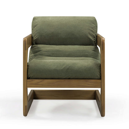 Palma - Upcycled Fabric Accent Chair - Green