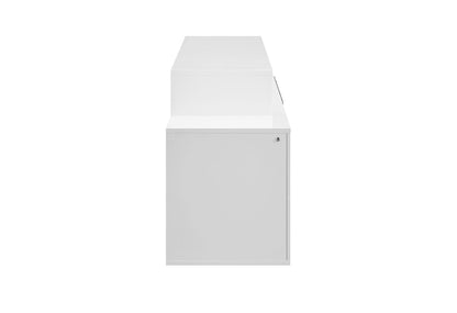 Kira - 87" Entertainment Unit With Bluetooth Speaker And LED - White