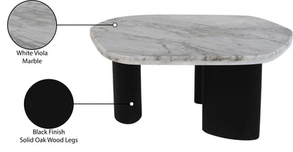 Puglia - Marble Top And Oak Wood Base Table