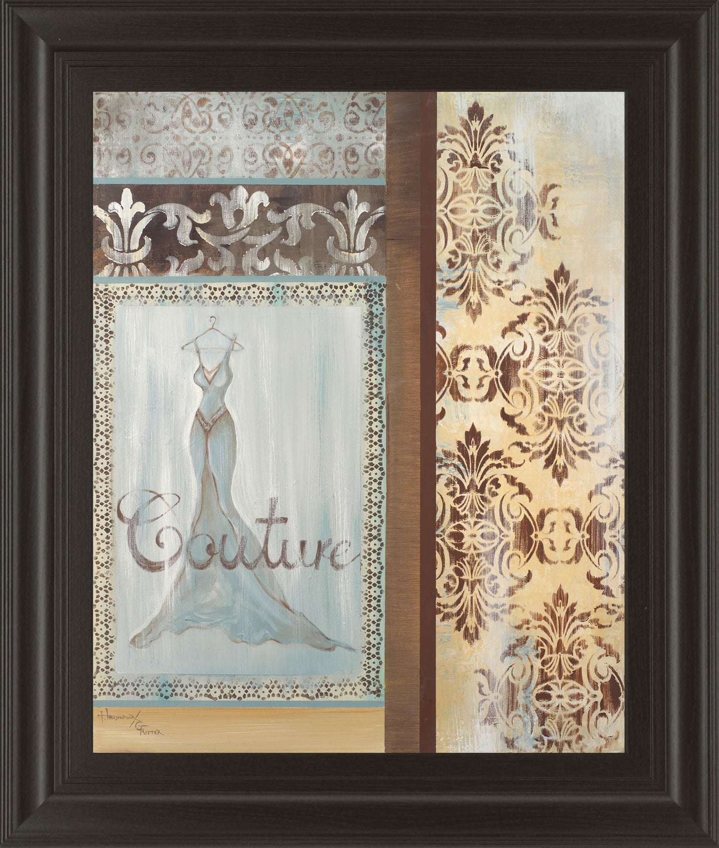 Couture By Hamkimipour-ritter - Framed Print Wall Art - Beige