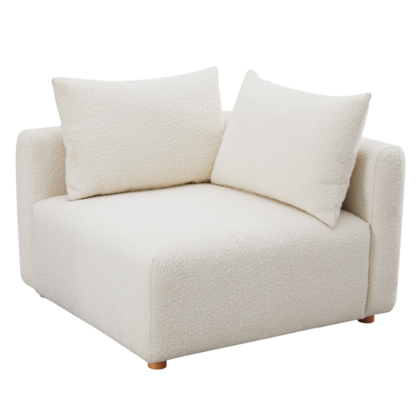 Hangover - Boucle Modular Corner Chair - Cream