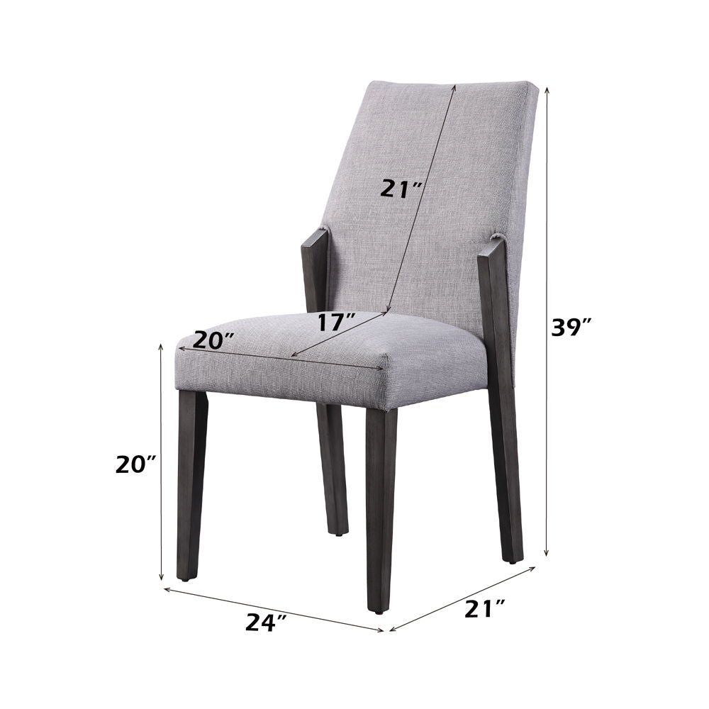 Belay - Side Chair (Set of 2) - Gray Fabric & Gray Oak
