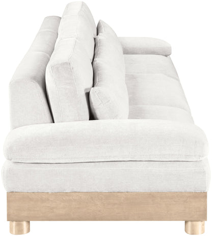 Turin - Chenille Fabric Upholstered Modular Sectional - White