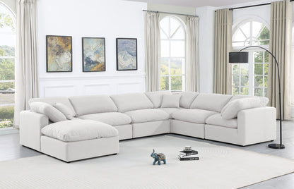 Indulge - Linen 7 Piece Modular Sectional - White