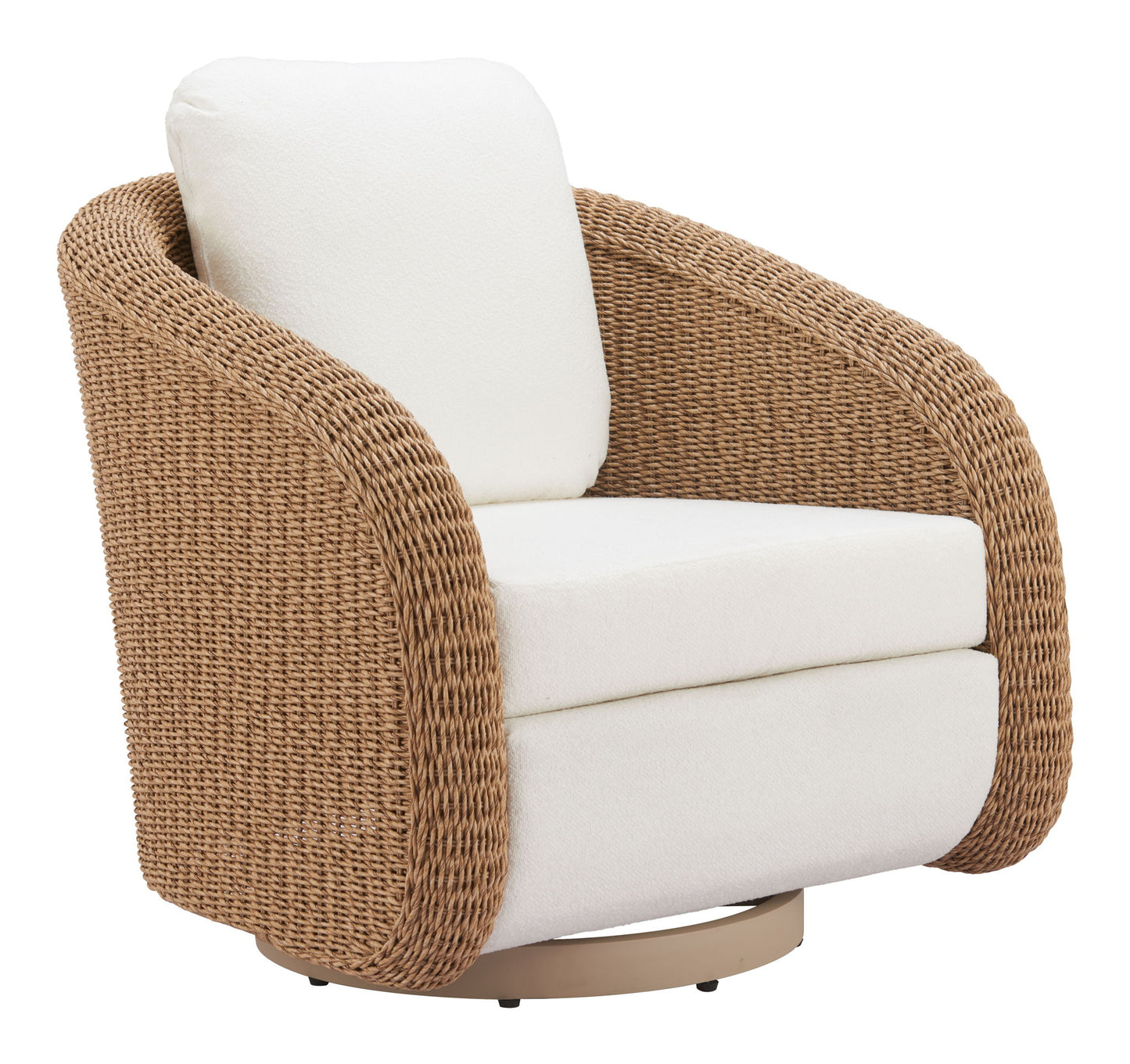 Solara - Outdoor Swivel Chair - Ivory