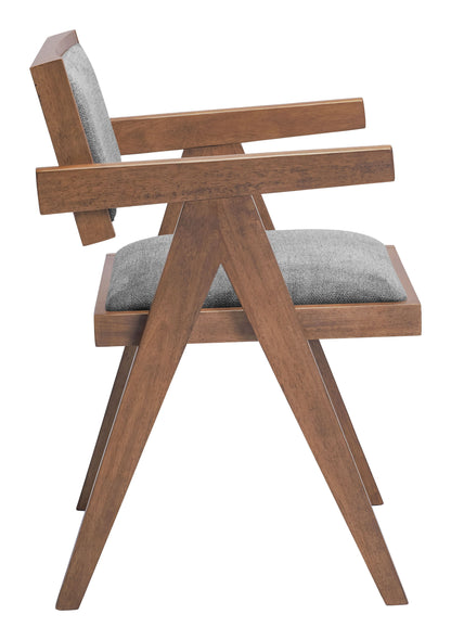 Delhi - Dining Chair (Set of 2) - Gray & Walnut