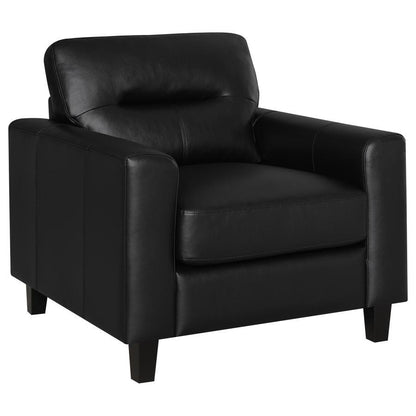 Scotland - Faux Leather Upholstered Track Arm Chair