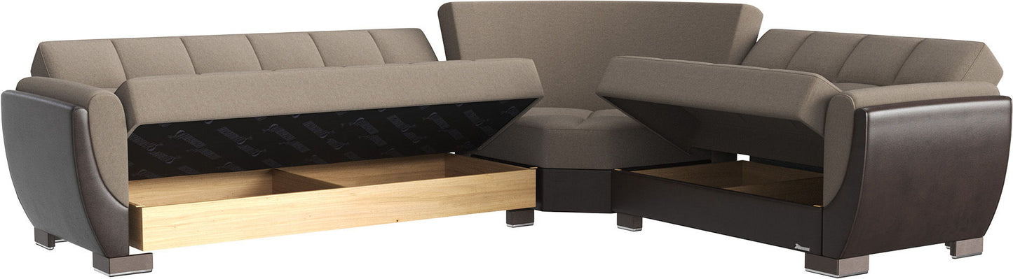 Ottomanson Armada Air - Upholstered Convertible Sectional With Storage