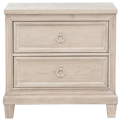 Pembroke - 2-Drawer Nightstand Bedside Table - Washed Oak