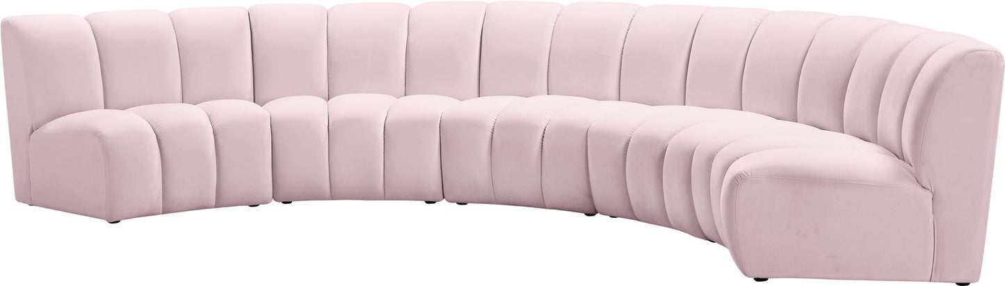 Infinity - 5 Piece Velvet Modular Sectional