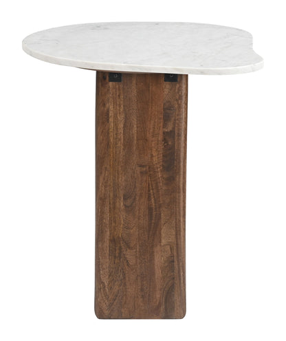 Vara - Side Table - White / Walnut